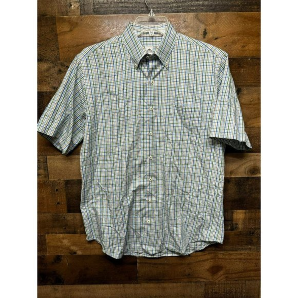 Peter Millard Men's Short Sleeve Button Up Size Large
